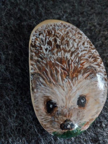 Pebbles hand painted hedgehog - pebbles,