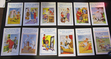 60 Donald McGill new series comic postcards all different VGC