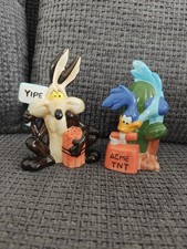 Warner Bros Wile E. Coyote And Road Runner Dynamite Salt And Pepper Shakers