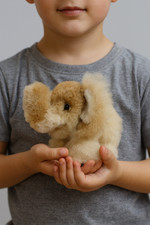 Beige Handmade Alpaca Fur