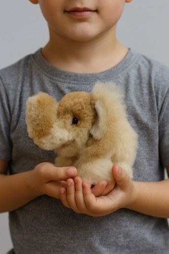 Beige handmade alpaca fur - handmade,