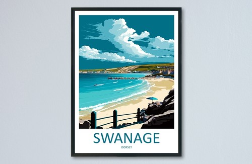 Swanage travel print - print, wall