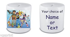 POKEMON PERSONALISED WHITE CERAMIC MONEY BOX / PIGGY BANK FAST POSTAGE