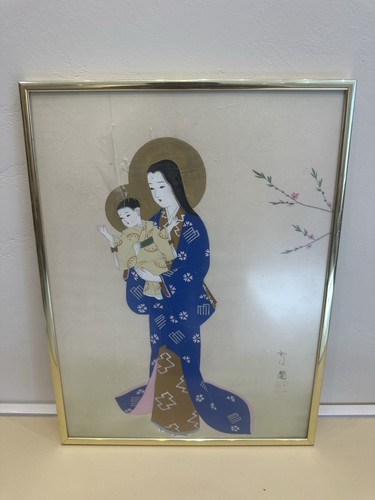 Japanese maria kannon painting - kannon,