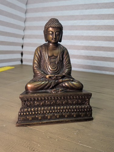 Heavy cast bronze buddha - bronze,