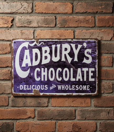 Cadbury chocolate metal sign - metal,
