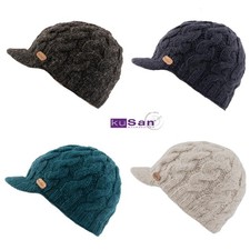 KuSan Wool Peaked Beanie Cap -