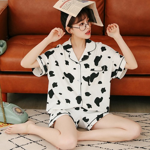 Cow print pajamas - pajamas, animal