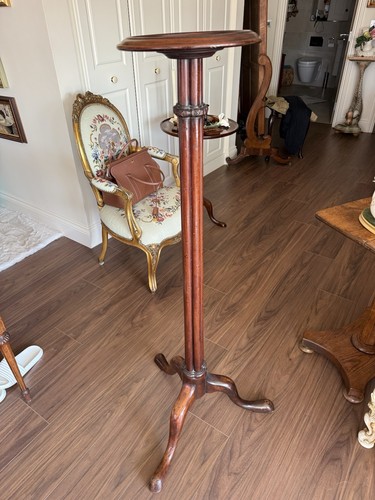 Antique mahogany torchere - antique, 49