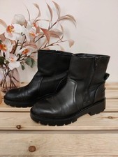 Women's UGG black leather side