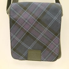 Toucan of Scotland Tartan Crossbody Bag Small Blue Woven Wool RMF29-EH