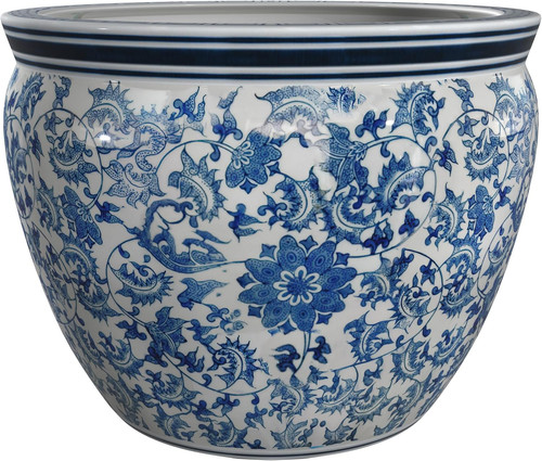 Large porcelain fishbowl - large, 20"