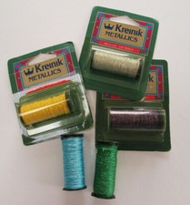 Kreinik Metallic 1/8″ or 1/16 "Ribbon 5 metre reel Various Colours