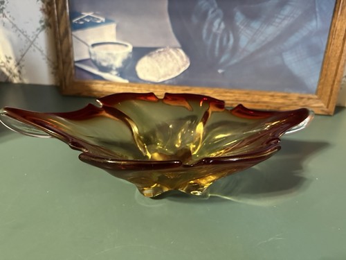 Vintage mid century red amber - vintage,