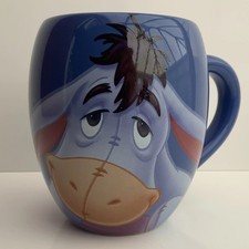 Disney Eeyore Coffee Mug Collectible Blue Barrel Cup LRG Xmas Gift Winnie Pooh!