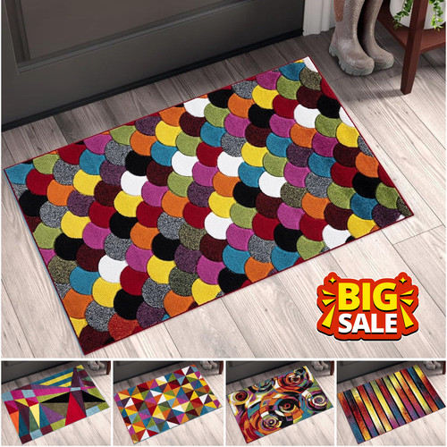 Modern multi colour rug 60x110 - modern,