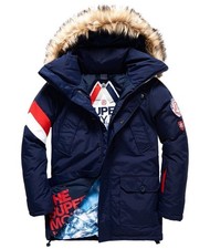 SUPERDRY MEN WINTER JACKET MOUNTAIN MASTER EVEREST HOOD SKI MEDIUM m RRP £169