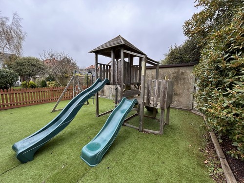 Large wooden garden playset - garden,