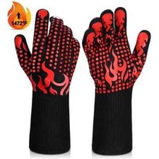 1 Pair Extreme Heat Resistant Gloves BBQ Grilling Cooking Oven Glove Mitts 1472℉