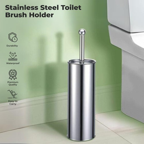 Stainless steel toilet brush - steel,