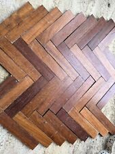 Teak Parquet Flooring Reclaimed - 45 Individual Pieces- 116 X 24 X 7mm