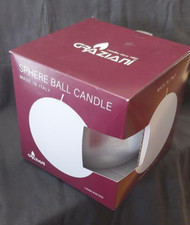 Graziani Sphere Ball Candle metallic silver 226042100069 Crwys