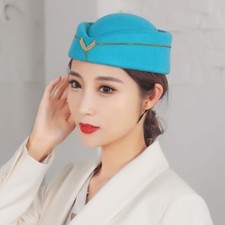 Beret Hat Women Air Hostesses Hat Stewardess Hat Party Hats Costume Cosplay