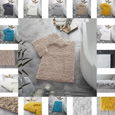 Twist Microfiber Bath Mat 2 Piece Set Anti Slip Pedestal Bathroom Shower Rug Mat