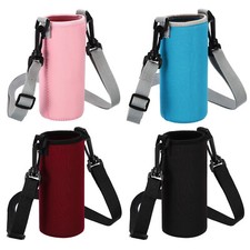 4pcs 65x155mm Water Bottle Sling Bag Insulated Bottle Holder Carrier 4 Colors