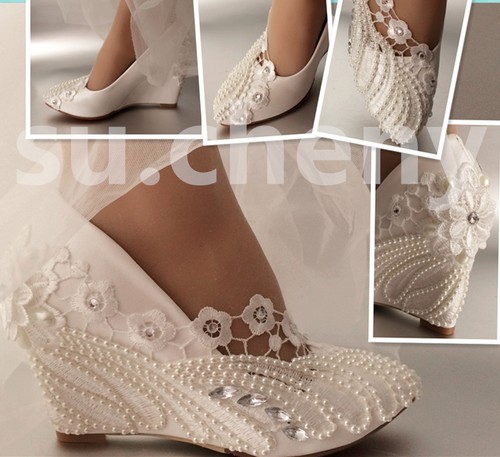 Cheny heel ivory lace - heel,