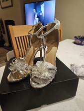 BNIB Silver Embellished Heeled