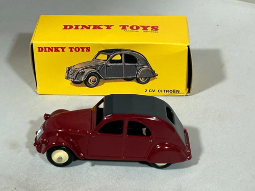 Dinky citroen 2cv maroon - citroen,