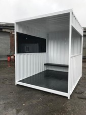 smoking shelter shipping container - 10ft x 8ft - nationwide delivery