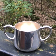 Vintage Military Sugar Bowl, Officer's Mess, Silver Plate, 129-1982, Broad-arrow