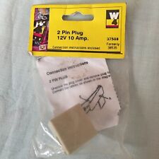 2 Pin Plug 12v 10 Amp.  37568.
