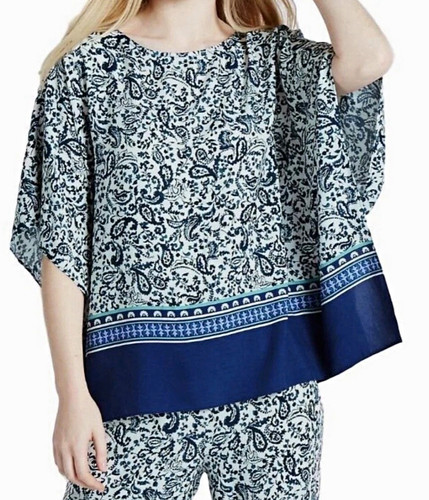 Blue white paisley - m&s,