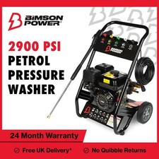 Bimson Power Petrol Pressure Washer 2900PSI Jet Wash Power Washer 5 Spray Nozzle