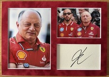 Fred VASSEUR Signed Mounted Card Display A4 - F1 Ferrari Formula One Team