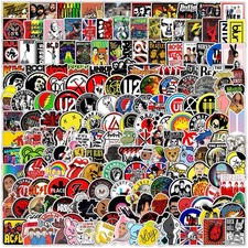 200 rock stickers - metal, punk
