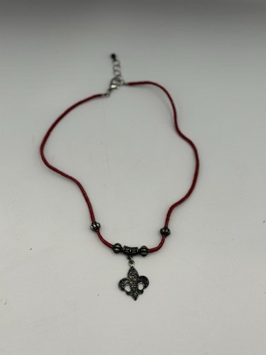Y2k red choker necklace - choker, w/