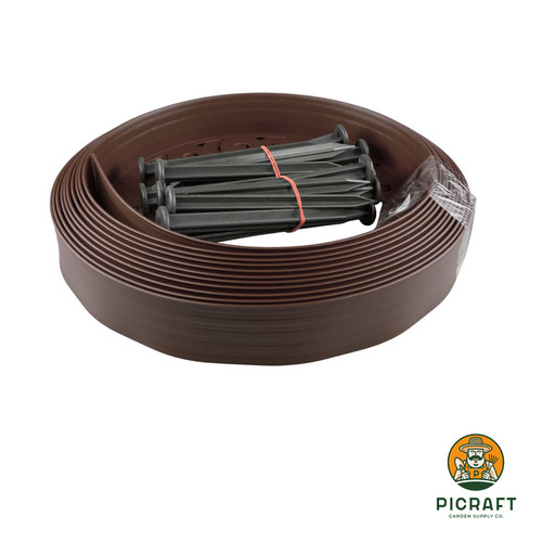 10m brown garden lawn border - brown,