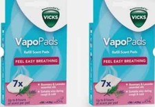 Vicks Rosemary VapoPads Comforting Soothing Vaporiser Refill Scent 2 x 7 pads