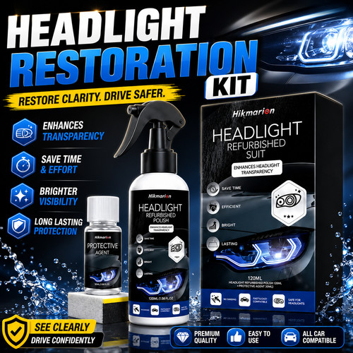 Car headlight restoration kit - car,