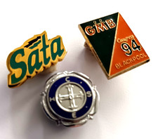 Three Trade Union Lapel Badges