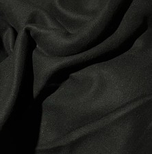 Black 100% Coat Wool  Fabric