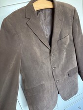 M&S Mens Jacket 40R Brown Corduroy Blazer Sports Coat Fine Needle Cord