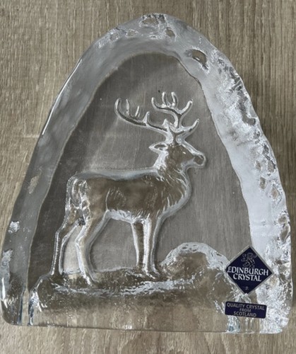 Stag glass paperweight - stag,