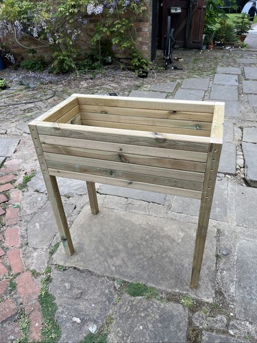 Wooden raised planter box - planter,
