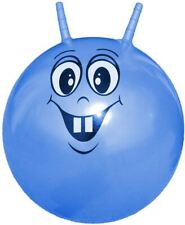 Skippy Hopper Ball Blue Space Inflatable Retro Bouncer Toy Smiley Face Kids.