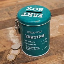 Funny Fart Tin Money Box Wind